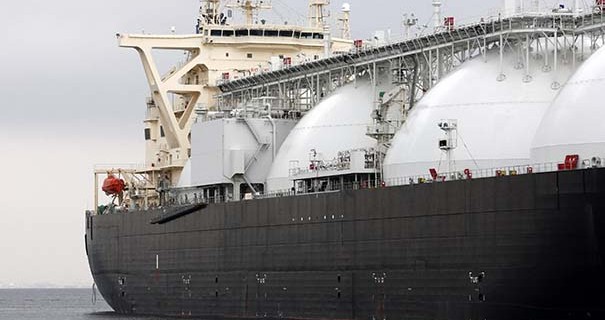 A liquefied natural gas (LNG) tanker operated by Energy Advance Co., a unit of Tokyo Gas Co., is moored at the company's Sodegaura plant in Sodegaura City, Chiba Prefecture, Japan, on Thursday, March 22, 2012. Japan's imports of LNG rose to a record last fiscal year as utilities turned to fossil fuels after the Fukushima nuclear disaster led to the shutdown of almost all the nation's atomic reactors. Photographer: Tomohiro Ohsumi/Bloomberg